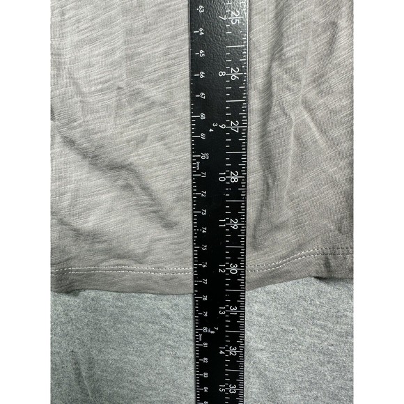 GARNET HILL cardigan Gray knit‎ cotton silk Blend ruffle M - Picture 4 of 6